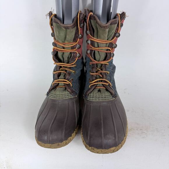 L.L. Bean Signature Duck Boots Women’s 9 Multicolor color block Lace-Up booties - Picture 4 of 10